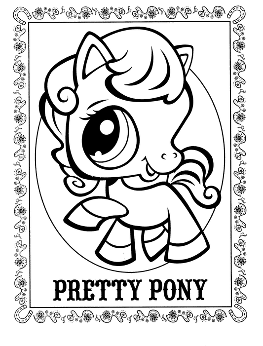 🐴 LPS Horse Coloring Pages