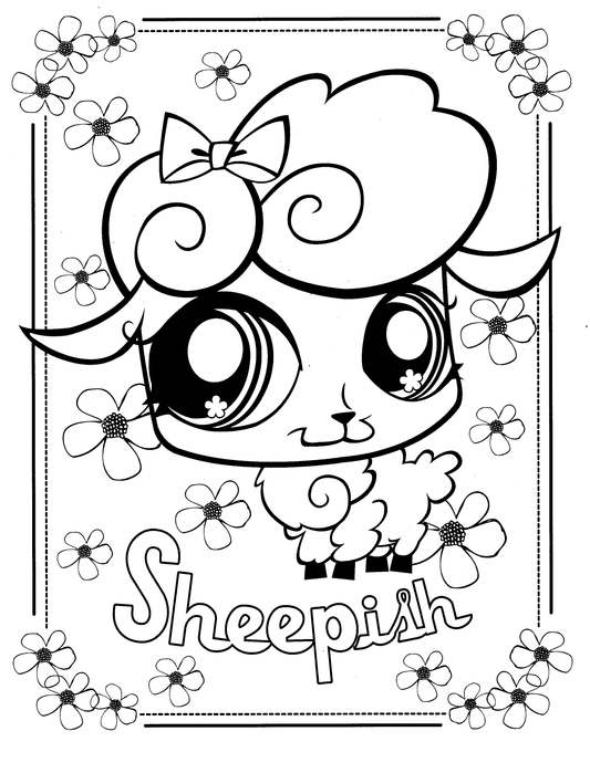 🐑 LPS Sheep Coloring Pages