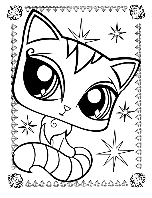 🐱 LPS Cat Coloring Pages