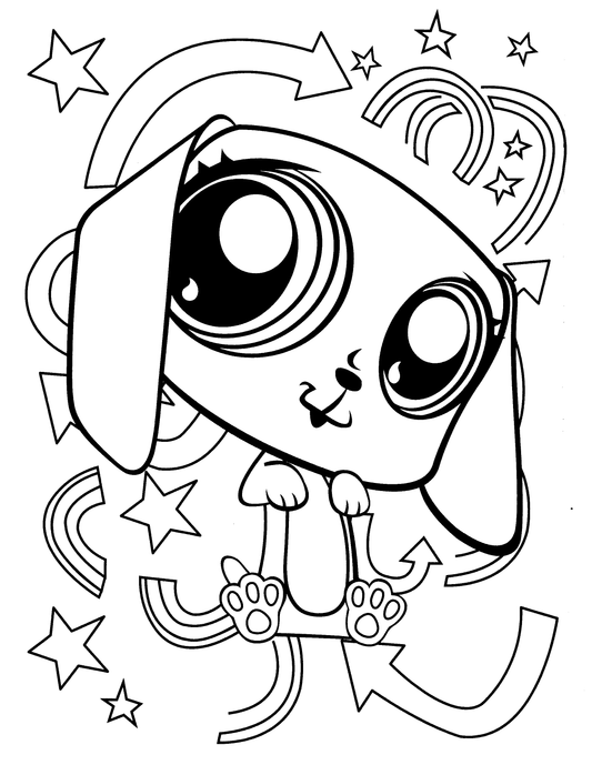🐶 LPS Dog Coloring Pages
