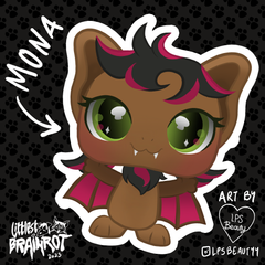 Littlest Brainrot Mascot Sticker - Mona