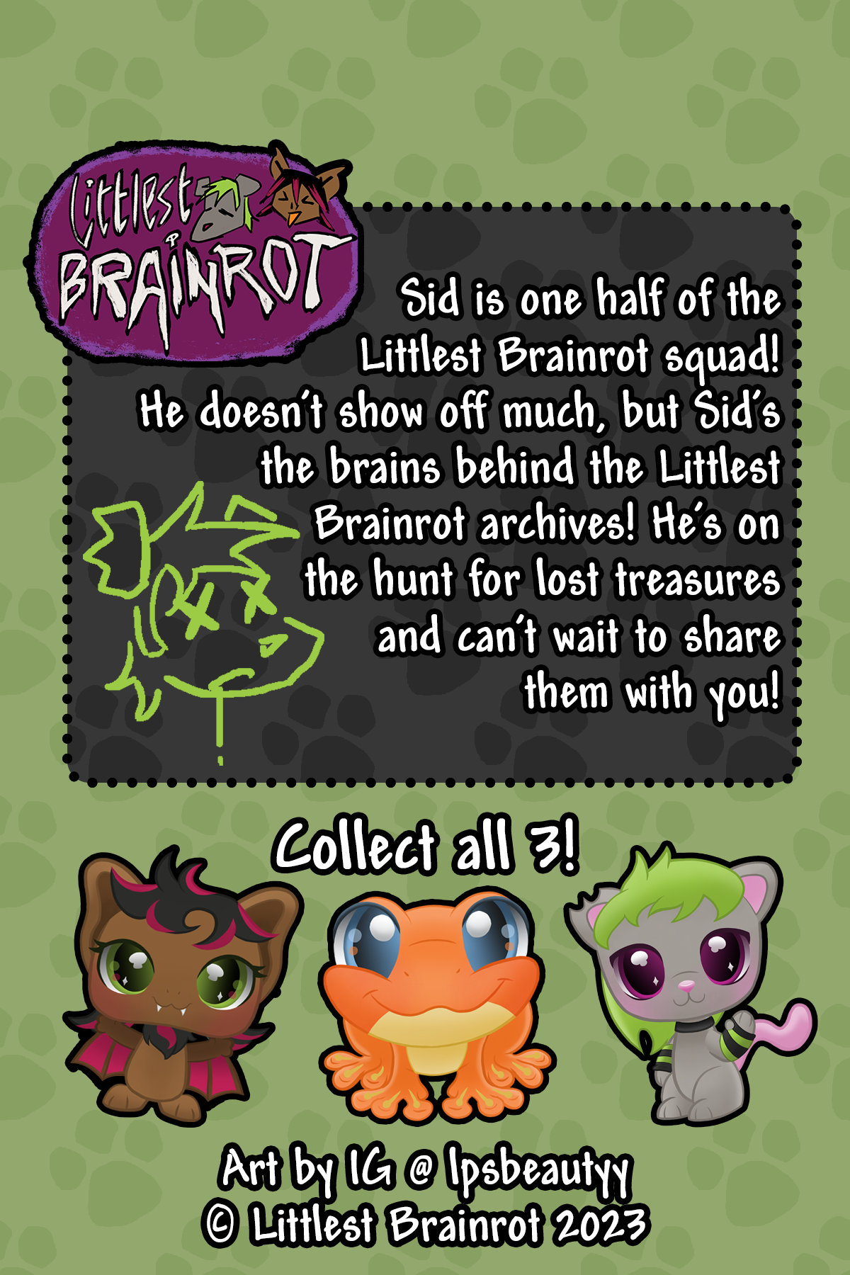 Littlest Brainrot Mascot Sticker - Sid